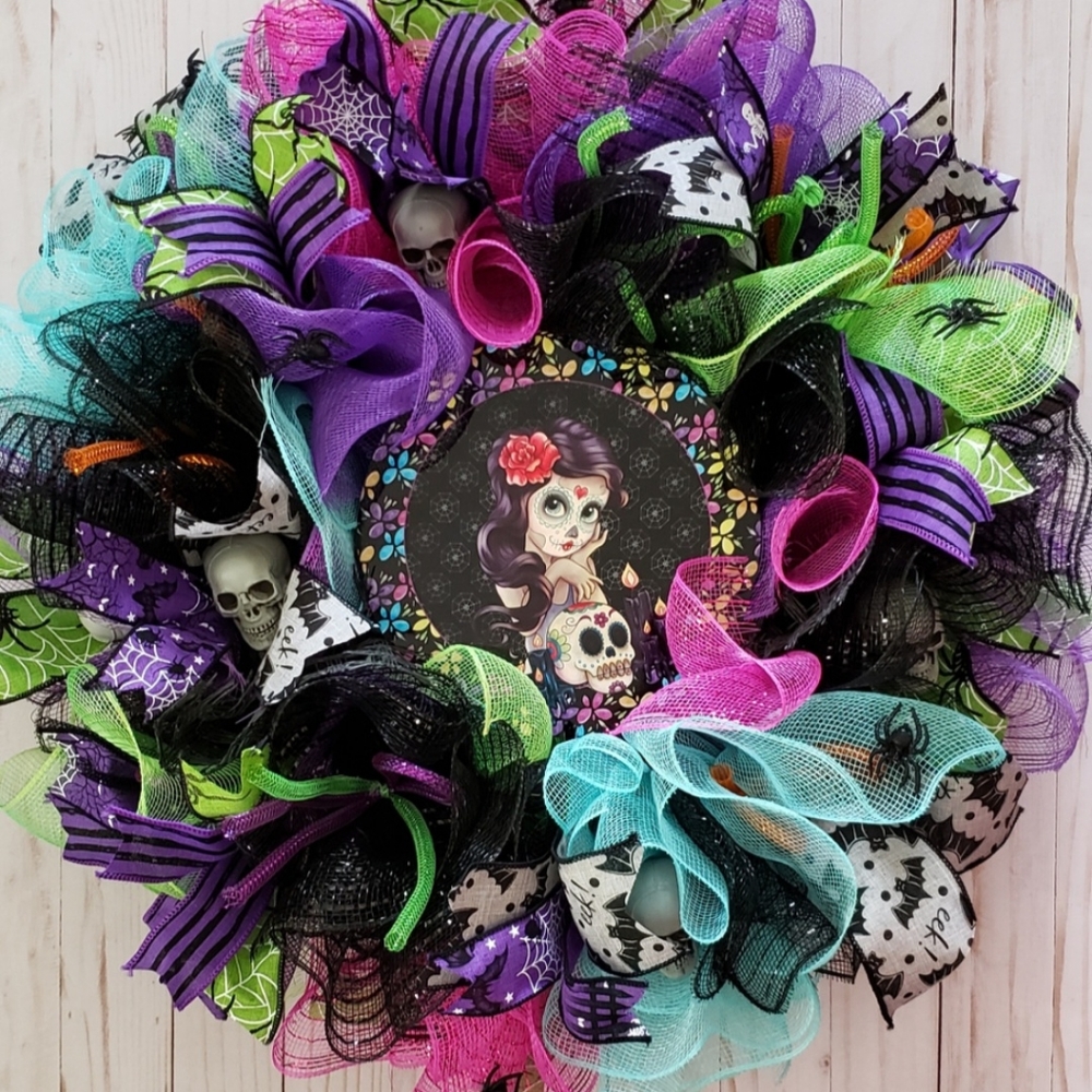 Sugar Skull Wreath....New